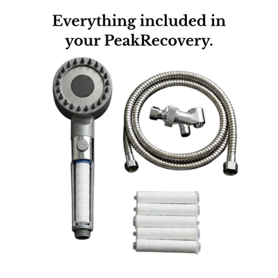PeakRecovery Filtered Showerhead 2.0 - Health is Wealth